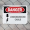 Signmission Underground Cable Danger Sign, Plastic, 10in W x 7in L, 2PK OS-2PACK-DS-P-710-L-1599 - alternate 7